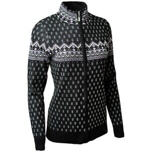 Neve Women's Medium Black Purple Natalie Wool Blend Full Zip Sweater Jacket Cozy